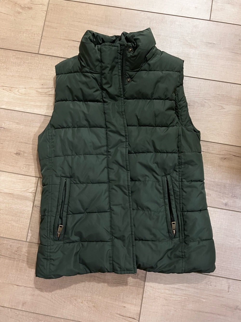 Banana Republic Dark Green Quilted Puffer Vest